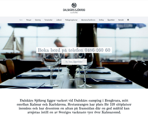 Hemsida Dalskärs Sjökrog - Portfolio Webb&Form