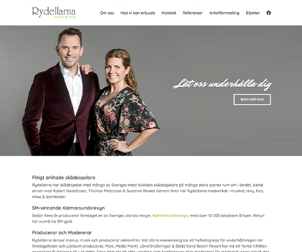 Hemsida Rydellarna - Portfolio Webb&Form