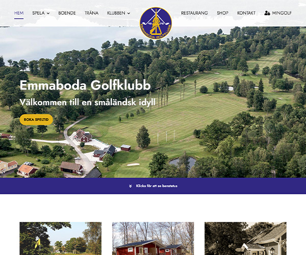 Hemsida Emmaboda Golfklubb - Portfolio Webb&Form