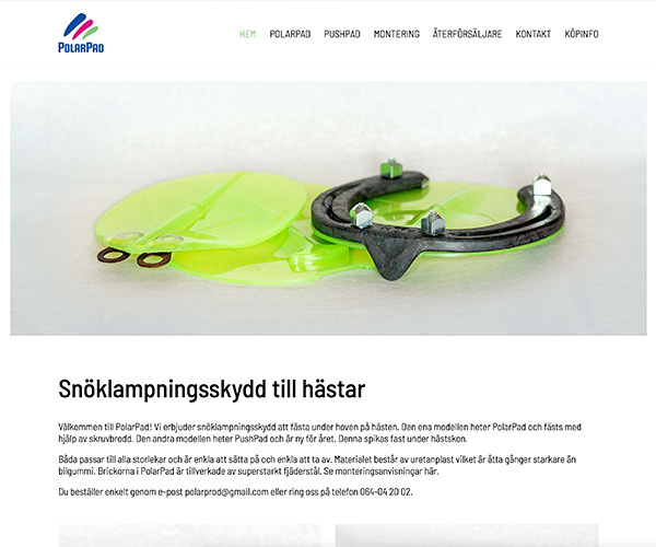 Hemsida PolarPad - Portfolio Webb&Form