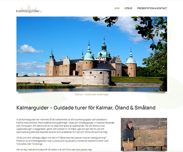 Hemsida Kalmarguider - Portfolio Webb&Form